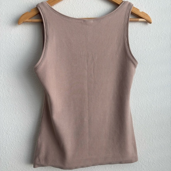 UNIQUE H&M ‘This Void Feels Eternal’ Hand Painted Brown Tank Top Leaf Print - Picture 5 of 8